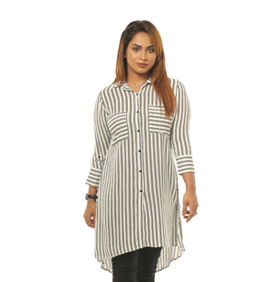Stylish Sophistication: Ladies Long Shirt