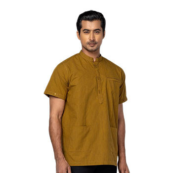 Mustard Striped Cotton Fatua