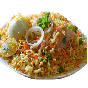 Star Chicken Biriyani with Egg + Kabab (Half)