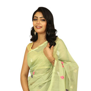 Aesthetic Design Half Silk Sharee For Women