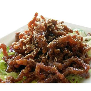 Chinese Food:  Beef - SHREDDED BEEF WITH CHILLI From - "Sung Garden"