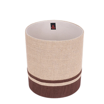 Ceramic Showpiece  -  Beige/Coffee Jute Basket - Big