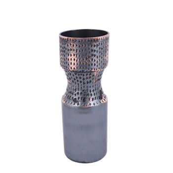 Ceramic Showpiece  - Chocolate Brass Flower Vase