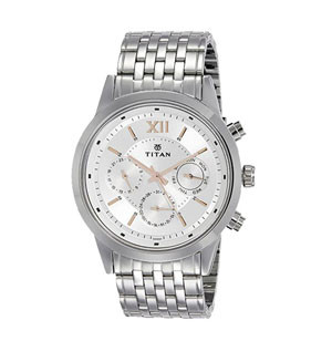 Titan Neo Analog Silver Dial Watch For Men ( 1766SM02 )