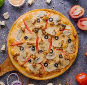 Creamy Chicken Mushroom Pizza From Pizza King