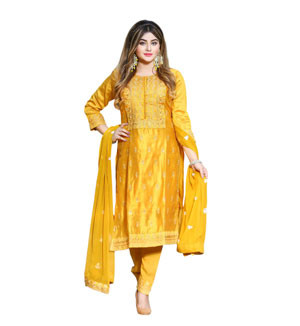 Exquisite Embroidered Silk Shalwar Kame For Women