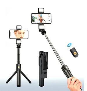 Gadgets Tripod -  New K12D-L Multifunction Portable Bluetooth Selfie Stick With Fill Light