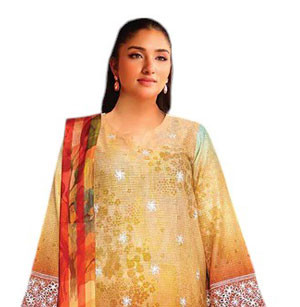 Pakistani Embroidered Printed Bana Dora Lawn Unstitched 3Pcs(9)