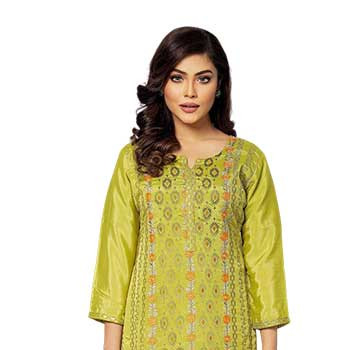 Shalwar Kameez -  Premium Silk Embroidered Dress-01