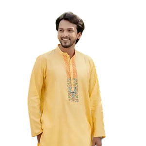 Men’s Panjabi - Cotton Panjabi features Screen-Print