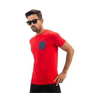 Solid Red Color Premium T-Shirt For Men