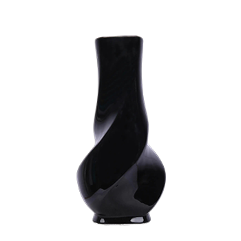 Ceramic Showpiece  -  Black Ceramic Flower Vase