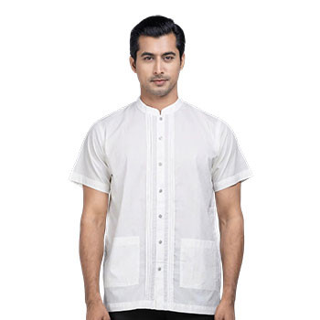 Off White Printed Cotton Fatua