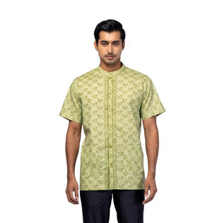 Olive Printed Cotton Fatua