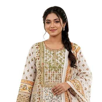 Shalwar Kameez - Embroidered Cotton Shalwar Kameez-14