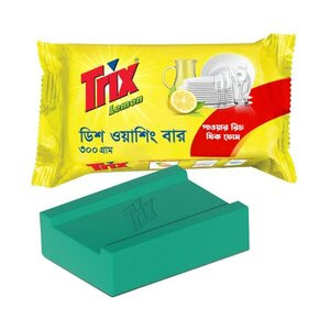 Trix Lemon Dish Washing Bar 300 gm -  4 Pcs