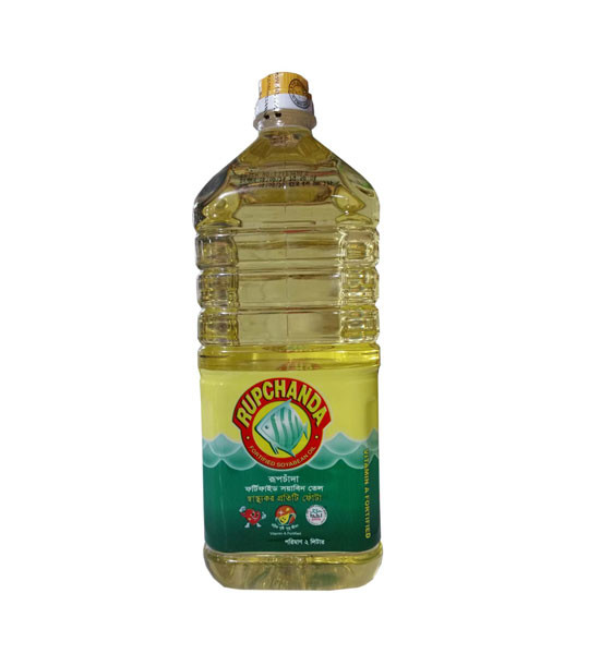 Rupchanda Pure Soybean Oil - 2 Liters: Heart-Healthy Cooking Oil for Nutrient-Rich and Flavorful Meals