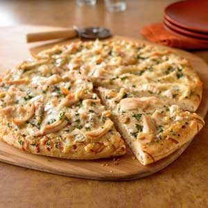White Cream Chicken Pizza - Non Spicy From Pizza King