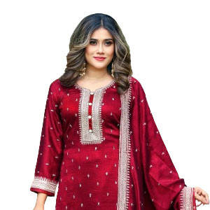 Elegant Embroidered Cotton Shalwar Kameez Ensemble