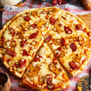 BBQ Sausage N' Shrooms Pizza From Fat Boy Pies by Picnic