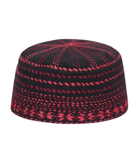 Islami Gifts - Black Embroidered Poplin Tupi