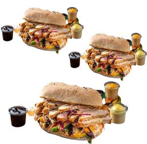 Kudos Chicken Sub Sandwich - 3 Pcs for a Tasty Trio of Savory Satisfaction