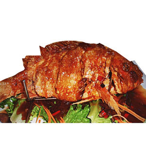 Thai Food:  Fried Red Snapper -"Soi 71" -1032