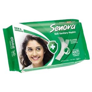 C3 Senora Sanitary Napkin Regular Flow (Belt) 10 pcs