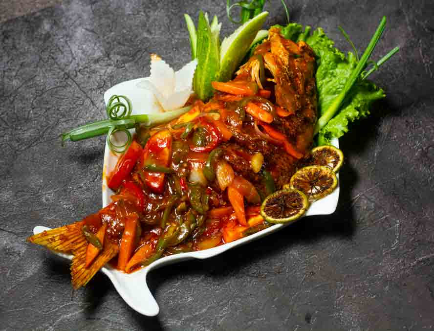 Chinese Food: Thai Fried Red Snapper With Hot Sauce From - "4 Seasons"