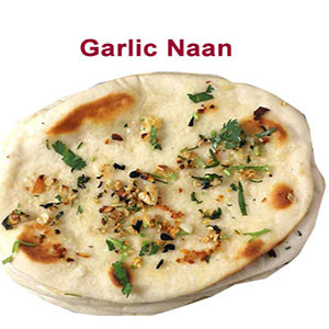 Indian Food:  Garlic Naan- 2 pc From "Indian Kitchen"