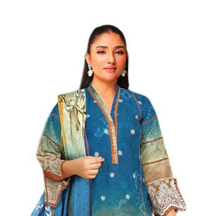 Pakistani Embroidered Printed Bana Dora Lawn Unstitched 3Pcs(1)