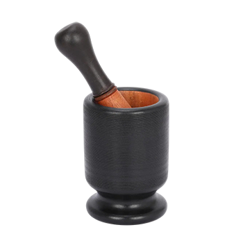 Ceramic Showpiece  - Wooden Mortar and Pestle