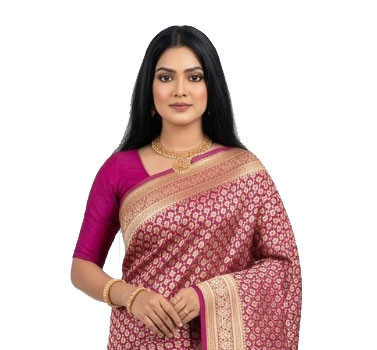 Majestic Magenta Banarasi Silk Sharee
