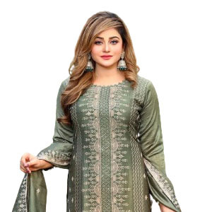 Elegant Cotton Shalwar Kameez with Detailed Embroidery