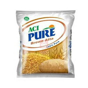 ACI Pure Brown Atta - 1kg: Nutrient-Rich Whole Wheat Flour for Health-Conscious Culinary Delights