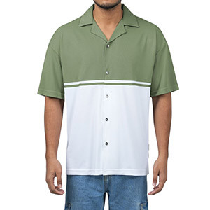 Premium Cuban Shirt - Ice Berg Green For Men