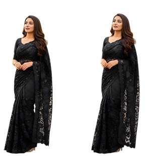Premium embroidered silk sharee-10