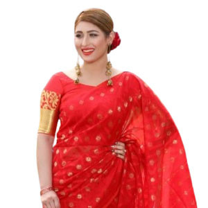 Red Color Silk Jamdani Sharee