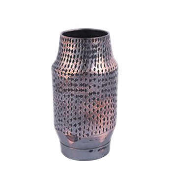 Ceramic Showpiece  - Coffee/Grey Ceramic Flower Vase