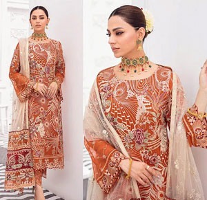 Chic Chevron Charm: Ramsha Salwar Suits – Elevate Your Style with Timeless Elegance