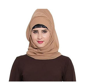 Islami Gifts -  Tan Color Premium Arabic Hijab For Women