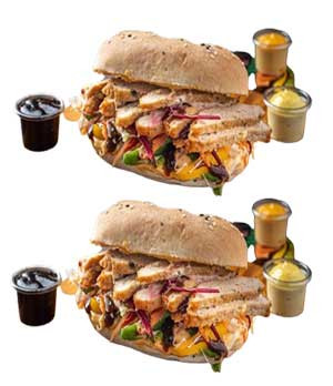 Kudos Chicken Sub Sandwich - 2 Pcs of Savory Goodness for Twice the Satisfaction