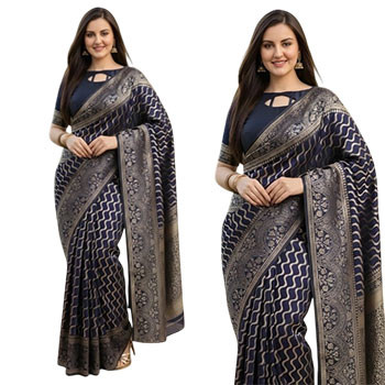 Glorious Printed Silk Sharee