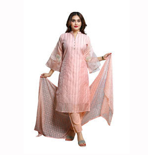 Elegant Embroidered Silk Shalwar Kameez For Women