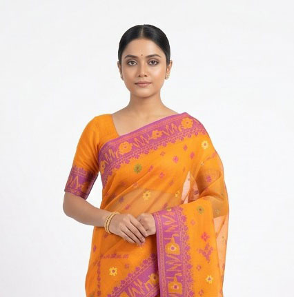 Tangail Cotton Sharee For Women-01