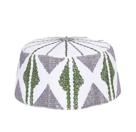 Islami Gifts - White Embroidered Poplin Tupi