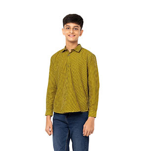 Yellow/Black Check Cotton Shirt